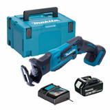 Makita DJR185Z 18V Cordless Mini Reciprocating Saw with 1x 6.0Ah Battery, Charger and Makpac Carry Case