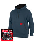 Milwaukee 4932493126 Midweight Work Hoodie, Blue (Size S)