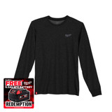 Milwaukee 4932492983 Long Sleeve T-Shirt, Black (Size S)