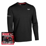 Milwaukee 4932498283 WORKSKIN™ Cold Weather Layer Long Sleeve, Black (Size S)