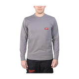 Milwaukee 4932493038 Long Sleeve Work T-Shirt, Grey (Size S)