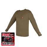 Milwaukee 4932493049 Long Sleeve Work T-Shirt, Green (Size M)