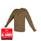 Milwaukee 4932493052 Long Sleeve Work T-Shirt, Green (Size XXL)