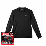 Milwaukee 4932493079 Warm Weather Long Sleeve T-Shirt, Black (Size M)