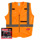Milwaukee 4932471894 Hi-Visibility Vest Orange (Size 2L / 3XL)