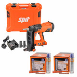 Spit 019440 Pulsa P65 Cordless Gas Nail Gun Kit with 2x 2.9Ah Batteries, 22mm & 50mm Pins, 2x Fuel Cells