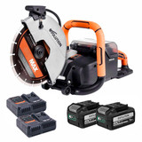 Evolution R260DCT-Li Twin 18V Cordless Brushless 260mm Disc Cutter with 2x 5.0Ah Batteries & Single Port Fast Charger