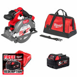 Milwaukee M18FCS552-501B FUEL™ 165mm Compact Circular Saw with Contractor Tool Bag, 1x 5.0Ah Battery & Rapid Charger