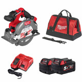 Milwaukee M18FCS552-501B FUEL™ 165mm Compact Circular Saw with Contractor Tool Bag, 2x 5.0Ah Battery & Rapid Charger