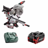 Metabo KGS 18 LTX 216 Cordless Sliding Mitre Saw 216mm 18V with 1x 8.0Ah Battery & Quick Charger