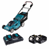 Makita DLM539CT2 530mm Twin 18V LXT Self-Propelled Lawn Mower with 2x 5.0Ah Batteries & Twin Fast Charger