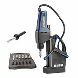 Evolution EVOMAG42 42mm Magnetic Industrial Drill 1200W 110V with 6 Piece Cutter Set and Cyclone