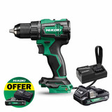 HiKOKI DV18DEW2Z 18V Brushless Combi Drill with 1x 2.0Ah Battery and Charger