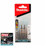 Makita E-03327 Impact Premier Double Torsion Bit T10 50mm (2 Pack)
