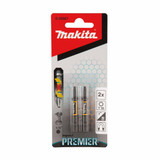 Makita E-03327 Impact Premier Double Torsion Bit T10 50mm (2 Pack)