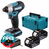 Makita DTD157Z LXT 18V Brushless Impact Driver with 2x 4.0Ah Batteries, Charger & Makpac Carry Case
