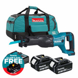 Makita DJR186Z 18V LXT Reciprocating Saw with 2x 4.0Ah Batteries, Charger and Heavy Duty Toolbag