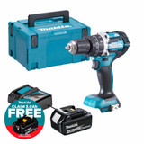 Makita DHP484Z 18V LXT Brushless Combi Drill with 1x 4.0Ah Battery, Charger and Makpac Carry Case