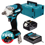 Makita DTW300Z LXT 18V Brushless 1/2" Impact Wrench with 1x 3.0Ah Battery, Charger and Makpac Carry Case