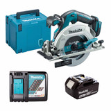 Makita DHS680Z LXT 18V Brushless 165mm Circular Saw with 1x 5.0Ah Battery, Charger and Makpac Carry Case