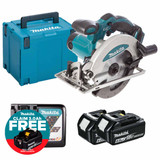 Makita DSS610Z LXT 18V Cordless 165mm Circular Saw with 2x 6.0Ah Batteries, Charger and Makpac Carry Case