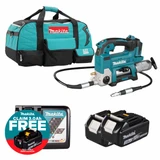 Makita DGP180Z LXT 18V Grease Gun with 2x 3.0Ah Batteries, Charger and Heavy Duty Tool Bag