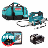 Makita DGP180Z LXT 18V Grease Gun with 1x 5.0Ah Battery, Charger and Heavy Duty Tool Bag