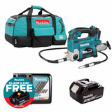 Makita DGP180Z LXT 18V Grease Gun with 1x 5.0Ah Battery, Charger and Heavy Duty Tool Bag