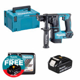 Makita DHR171Z 18V LXT Brushless 17mm SDS+ Rotary Hammer with 1x 3.0Ah Battery, Charger and Makpac Carry Case