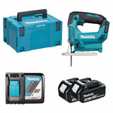 Makita DJV186Z LXT 18V Cordless Jigsaw with 2x 4.0Ah Batteries, Charger and Makpac Carry Case
