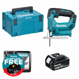 Makita DJV186Z LXT 18V Cordless Jigsaw with 1x 6.0Ah Battery, Charger and Makpac Carry Case