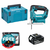 Makita DJV186Z LXT 18V Cordless Jigsaw with 1x 6.0Ah Battery, Charger and Makpac Carry Case