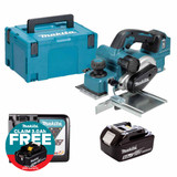 Makita DKP181Z LXT 18V Brushless 82mm Planer with 1x 5.0Ah Battery, Charger and Makpac Carry Case