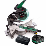 HiKOKI C3610DRA 36V 254mm MultiVolt Mitre Saw with 1x 4.0Ah Tabless Battery and Charger