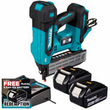 Makita DBN501ZJ 18V LXT Brad Nailer with 2x 4.0Ah Batteries and Charger