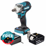 Makita DTW301Z 18V LXT Brushless 1/2" Impact Wrench with 1x 3.0Ah Battery, Charger and Makpac 3 Case