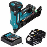 Makita DBN640ZK 18V LXT PPN Metal Connect Nail Gun with 2x 6.0Ah Batteries and Charger