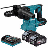 Makita HR012GZ03 40V Max XGT SDS-Plus Rotary Hammer with 2x 4.0Ah Batteries and Charger