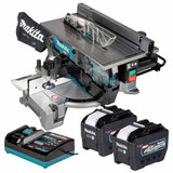 Makita LH001GZ 40V Max XGT Brushless Table Top Mitre Saw with 2x 8.0Ah Batteries and Charger
