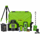 Grettz G80 Green Beam Dual Grade Rotary Laser Kit with Tripod, Staff and Receiver
