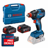 Bosch GDX18V-200 18V 200Nm 2-In-1 Combi Impact Gun with 2x 4.0Ah Batteries, Charger and L-Case