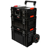 Excel 10080 Modular Stackable Tool Box Heavy Duty Mobile Storage 3 Piece Set with Wheels