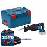 Bosch GSA 18V-28 Reciprocating Saw in L-BOXX with 1 x 8Ah Tabless Battery and EXAL18V-160 Charger 06016C0001