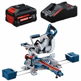 Bosch GCM18V-216 D 18V 216mm Sliding Mitre Saw with 1x 8Ah Tabless Batteries and EXAL18V-160 Charger
