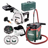 Metabo MFE40 Wall Chaser and ASR30MACP 30L M-Class Vacuum Kit (with Triple-Cut Blade & Pre-Seperator) (110V)