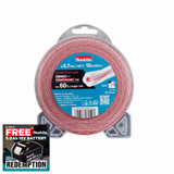 Makita 1917V3-2 4 Leaf Nylon Cord Red 2.7mm 15m