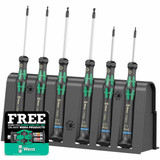 Wera 05118156001 2052/6 Hexagon Screwdriver Set and Rack (6 Pieces)