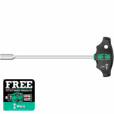 Wera 05023387001 495 T-Handle Socket Wrench Screwdriver