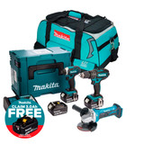Makita Triple Pack With Combi, Impact Driver And Angle Grinder| Toolden