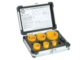 Faithfull Universal Varipitch Holesaw Electrician\'s Kit 9 Piece 16-51mm | Toolden